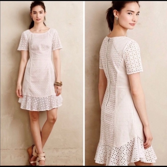 Anthropologie HD in Paris White Eyelet Dress - Picture 2 of 9